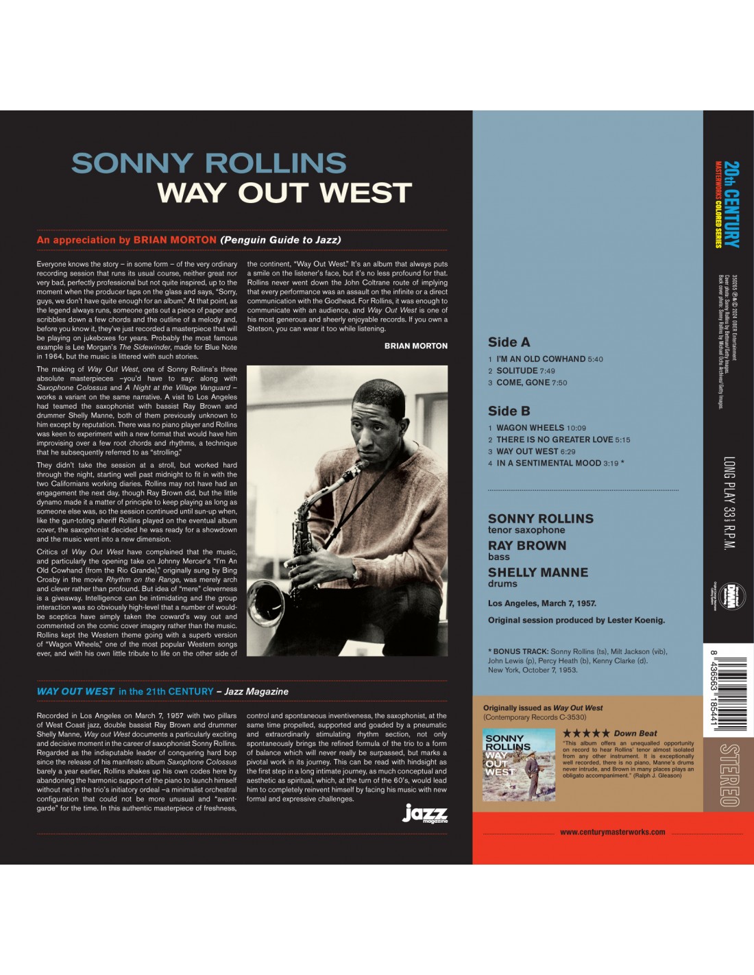 SONNY ROLLINS - WAY OUT WEST